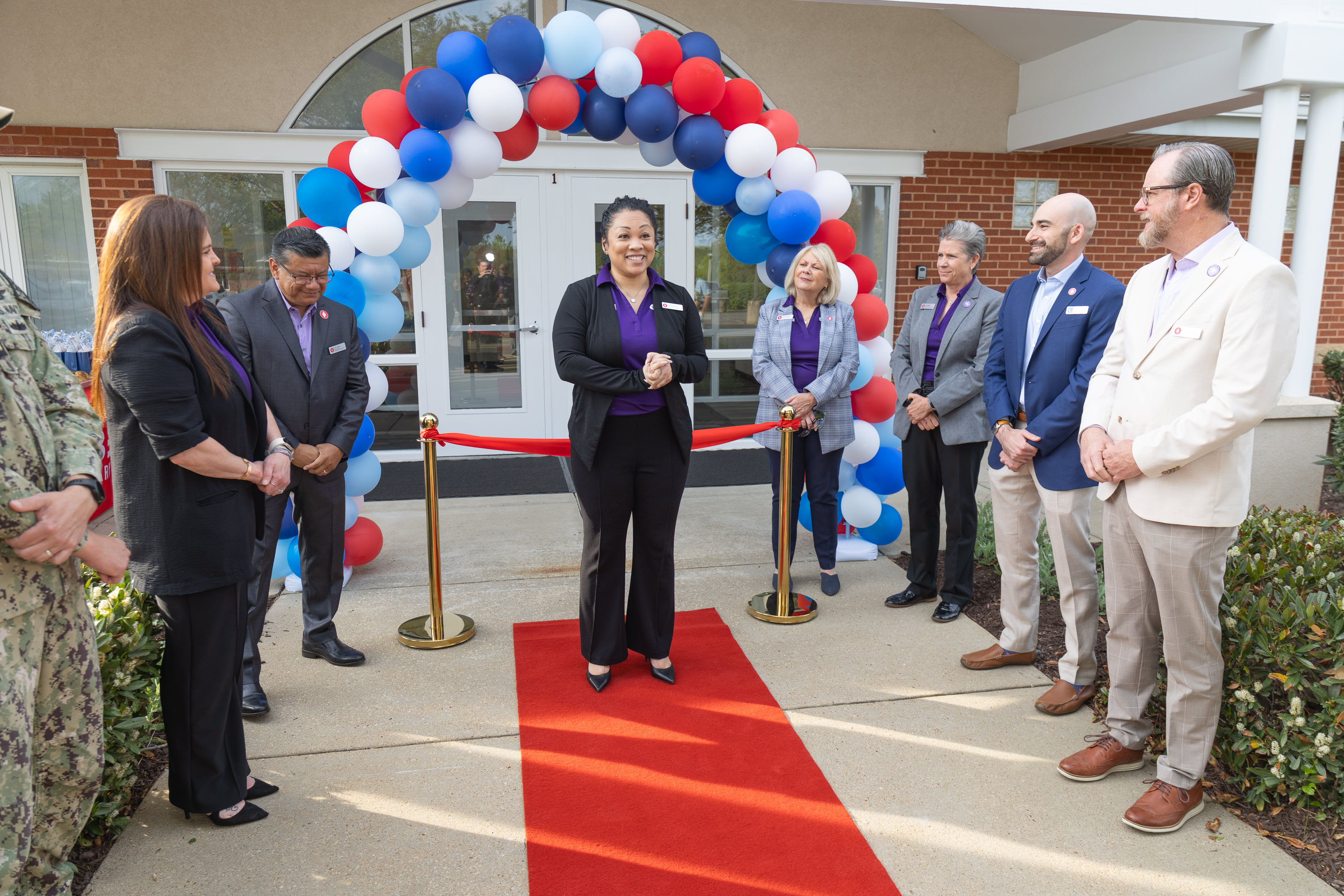 Women talking to Team 