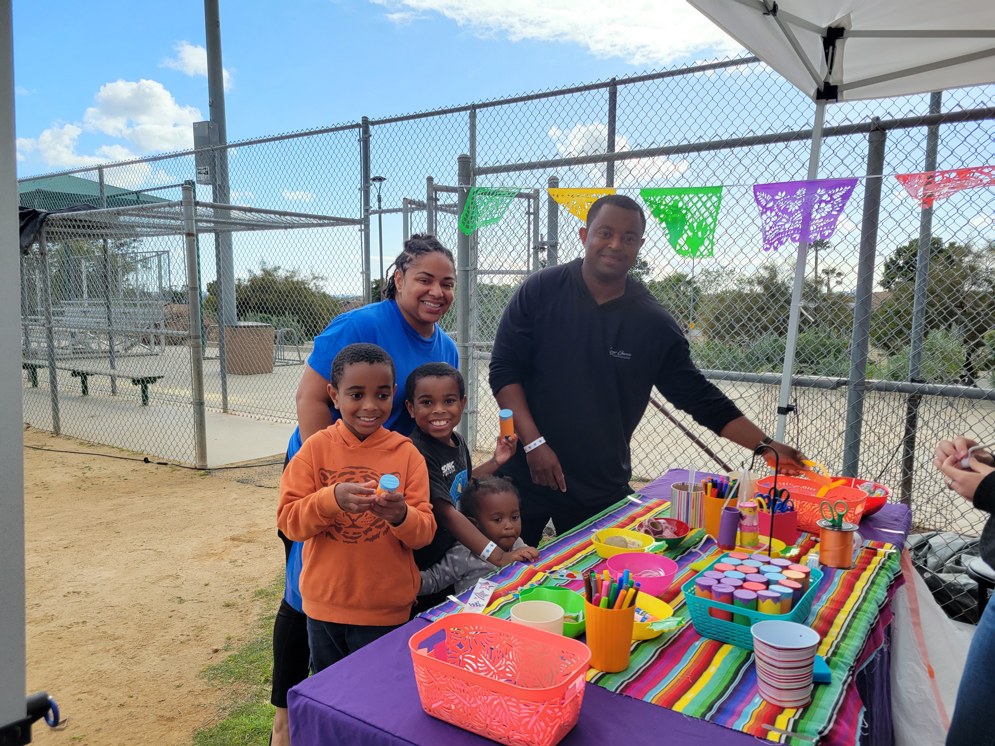 Residents enjoying community event 