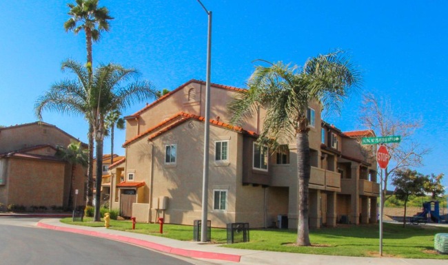 Prospect View neighborhood with homes and palm trees