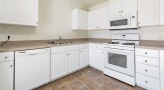 large kitchen with ample cabinet space