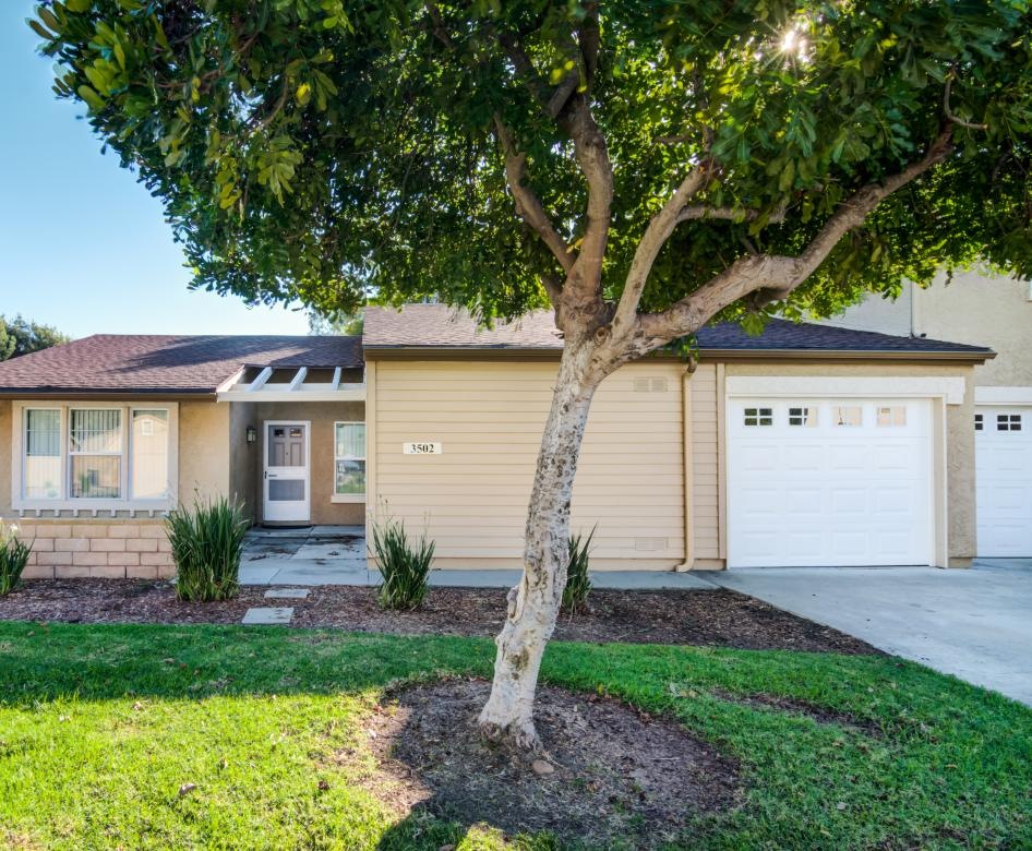 a house with a tree in the front