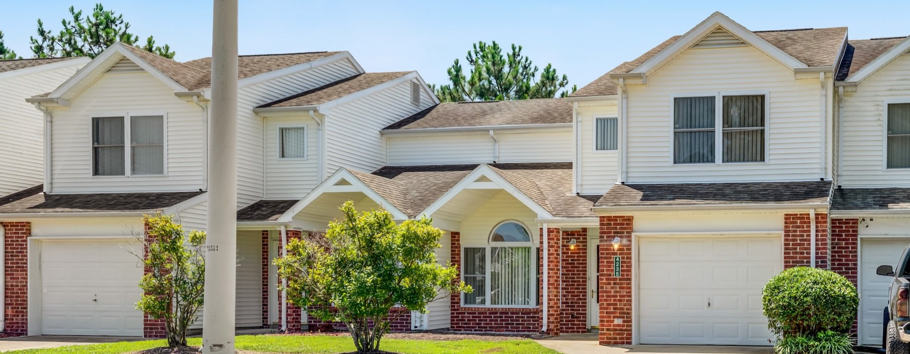 a row of brick houses