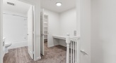 areas in between the bathroom and bedroom