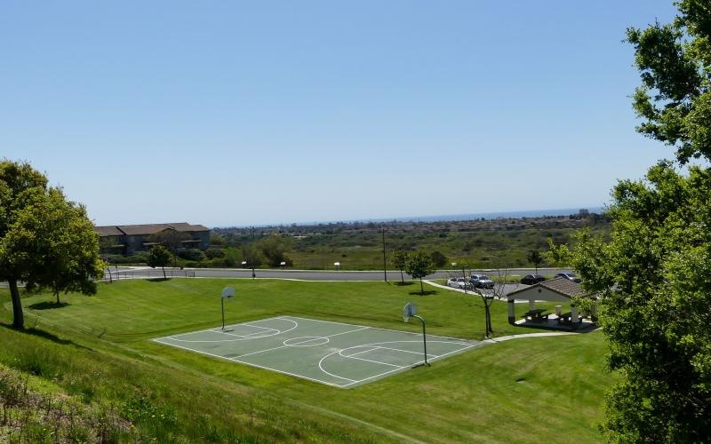 outdoor basketball court in park