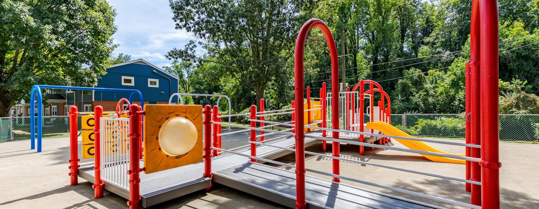 playground with shade from trees