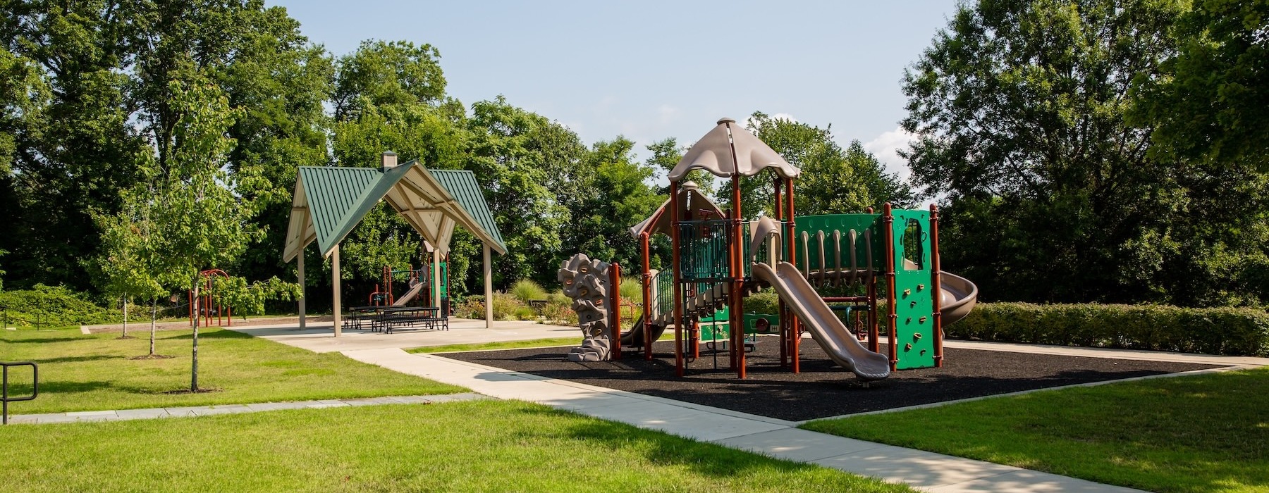 playground with shade from trees