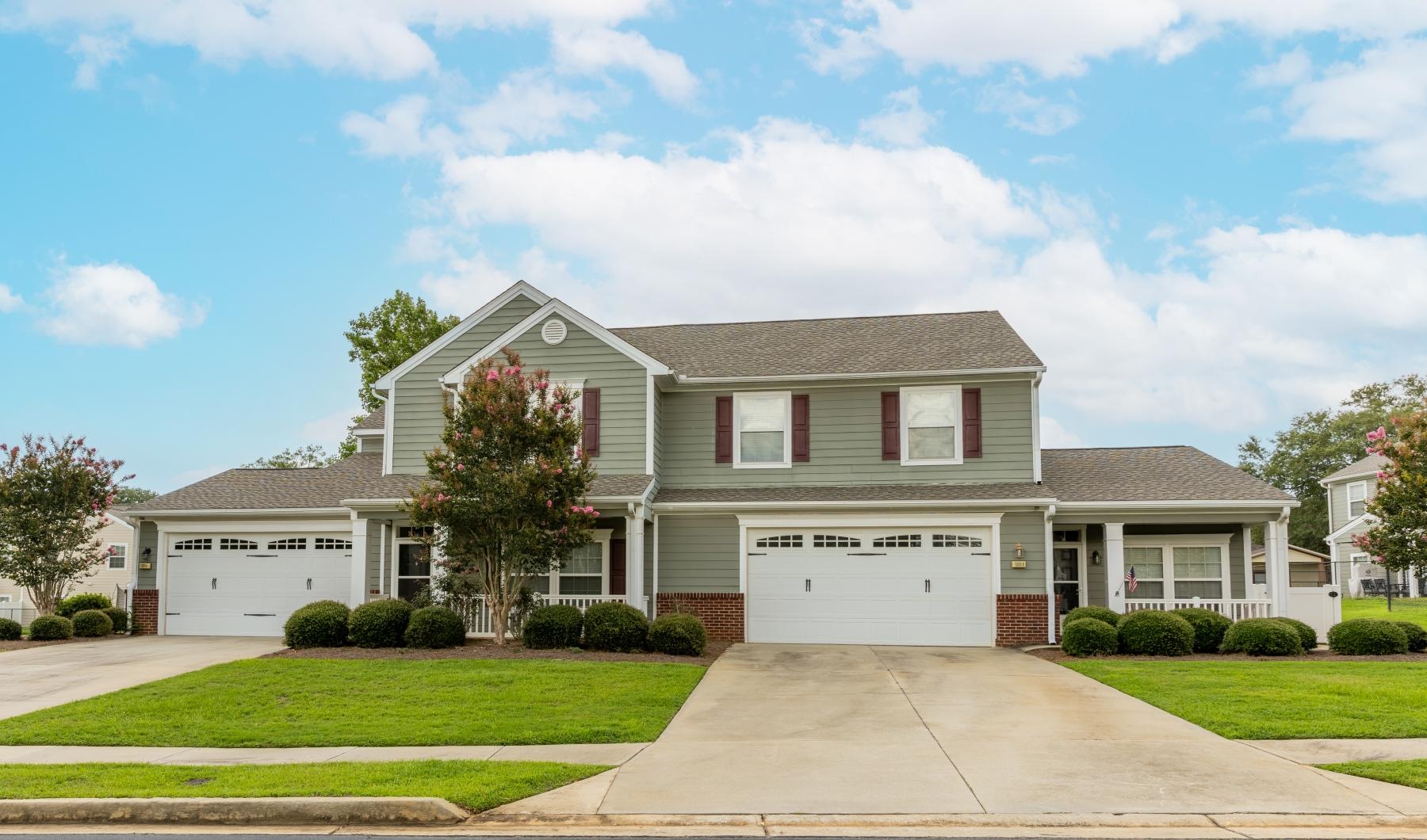 a large house with a driveway