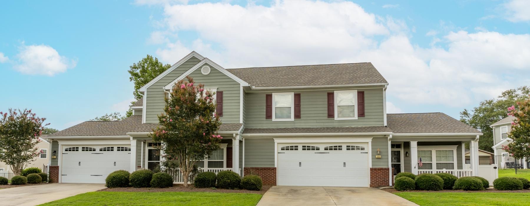 a large house with a driveway