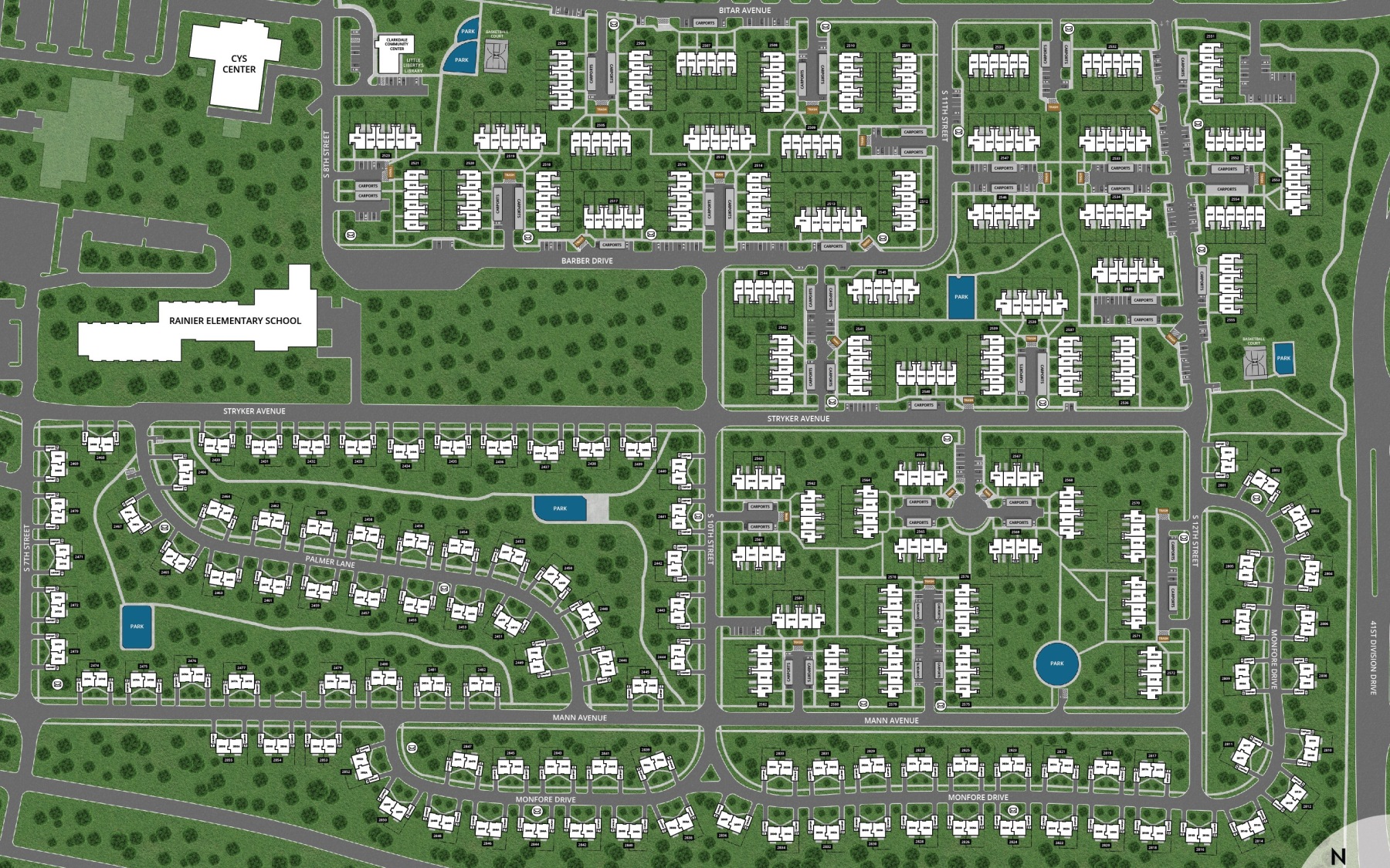 Clarkdale Community Map