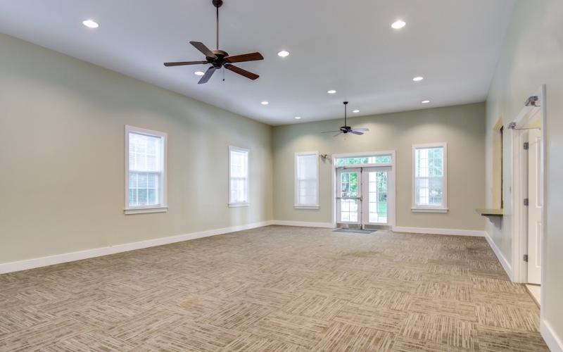 unfurnished lobby area