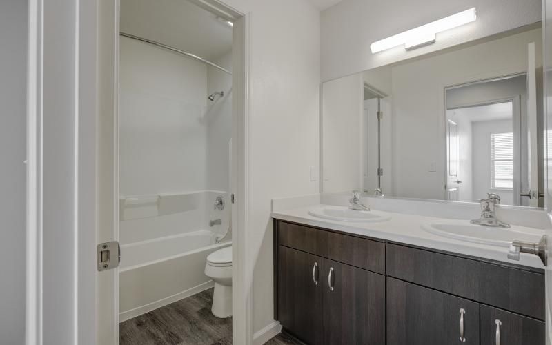 bathroom with tub/shower combo