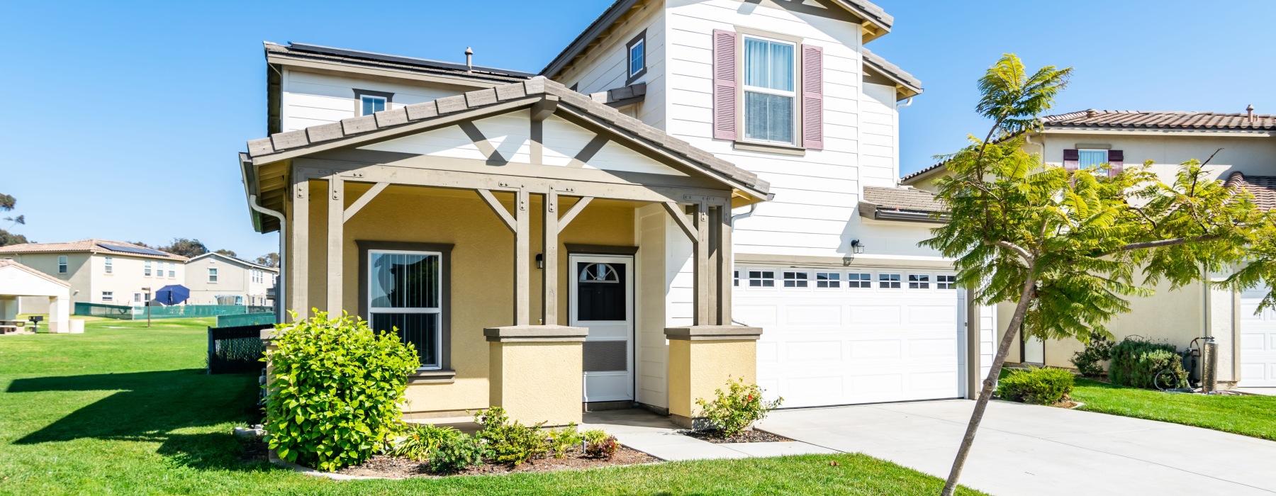 a house with a front yard