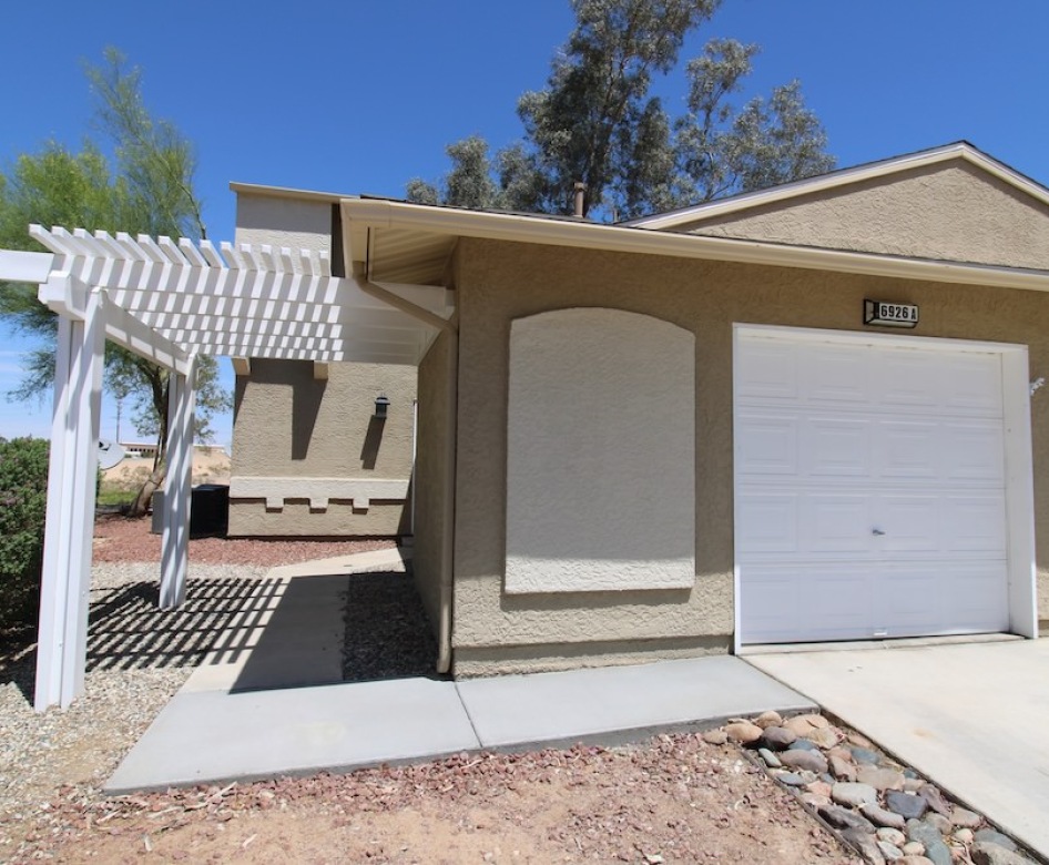 a house with a garage