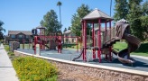a playground with a slide