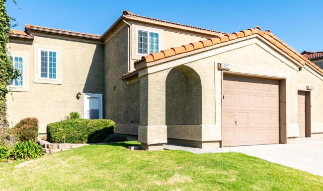 a house with a large front yard