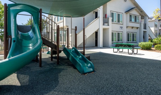 shaded playground equipment