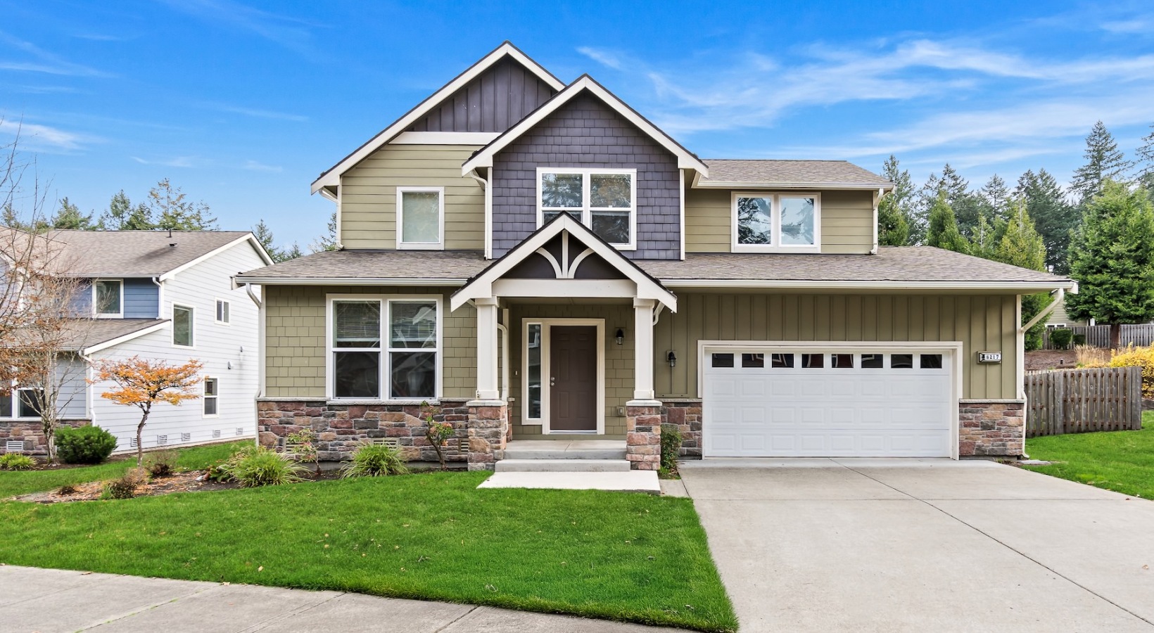 a large house with a driveway