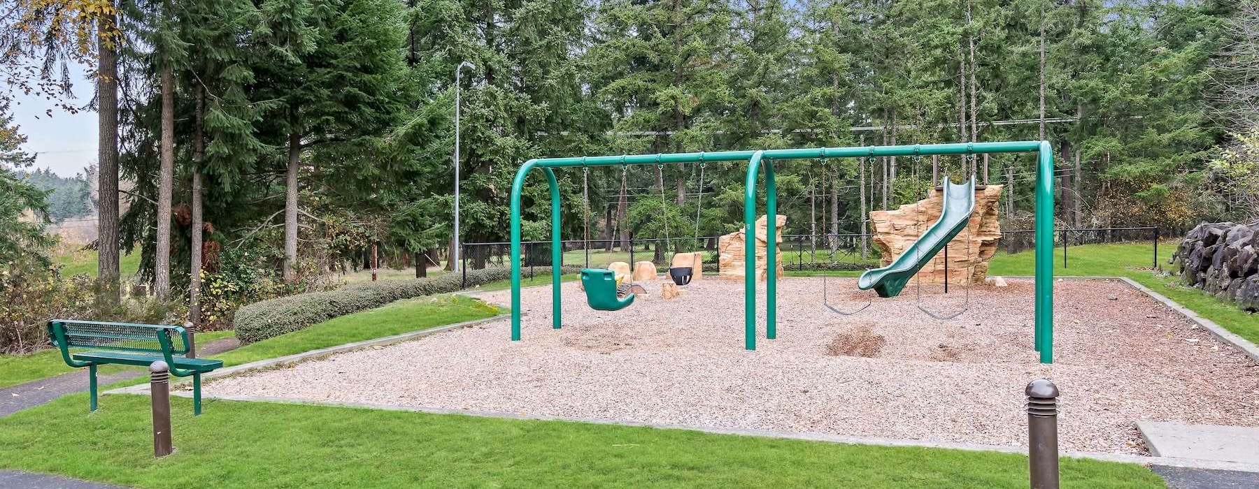 a playground in a park
