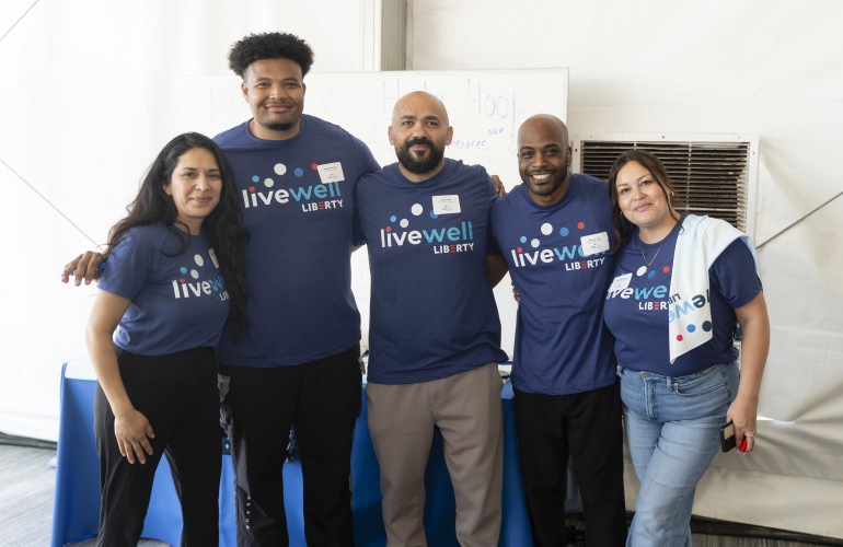 Team members at Live Well Liberty Health Fair 