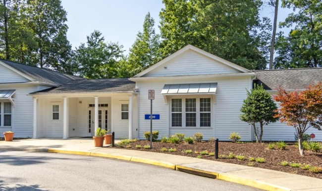 home on a street with trees