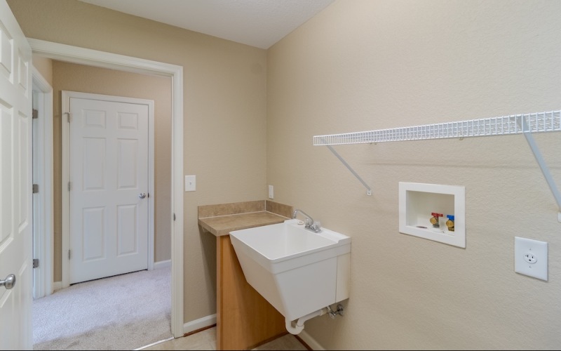 a spacious laundry room