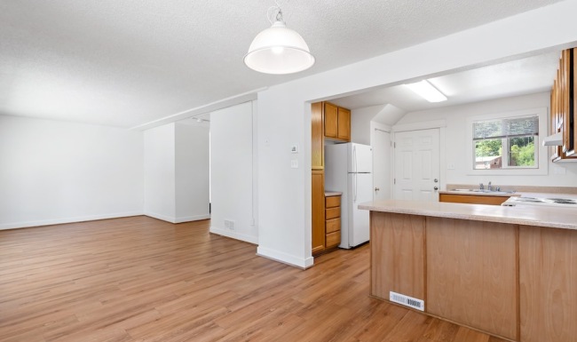 kitchen with ample lighting
