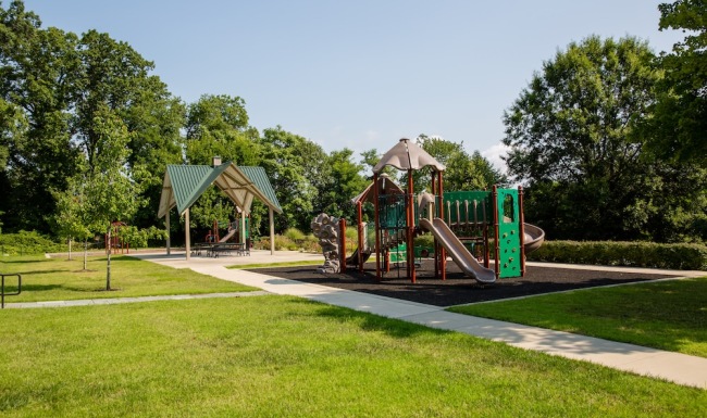 playground with shade from trees