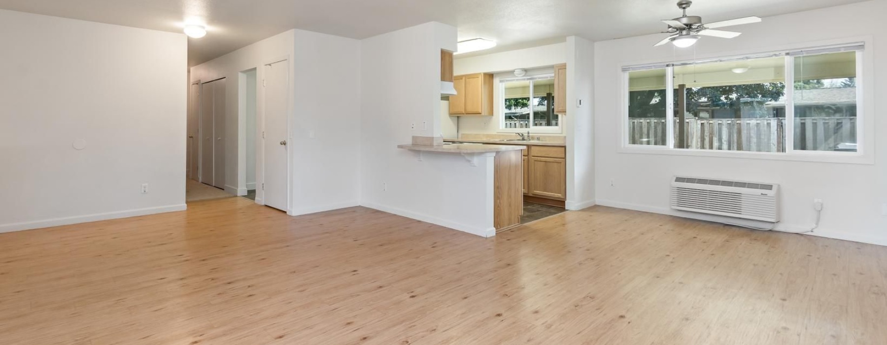 a large empty living room