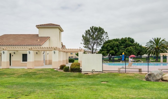 a building with a fence around it
