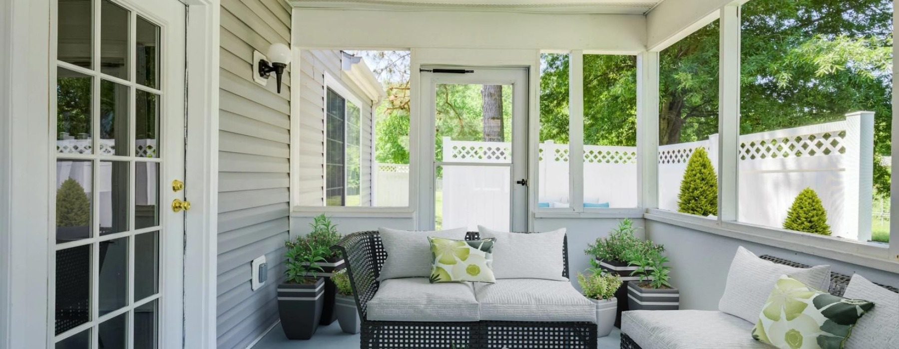 a spacious sunroom