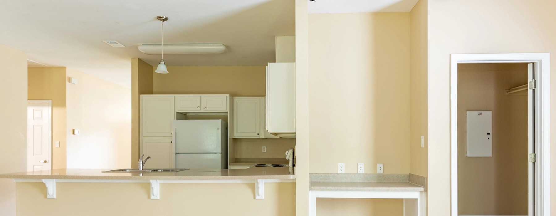Well-lit kitchen with ample counter space