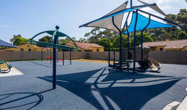 a trampoline in a park