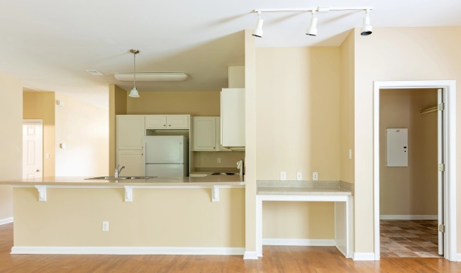 Well-lit kitchen with ample counter space