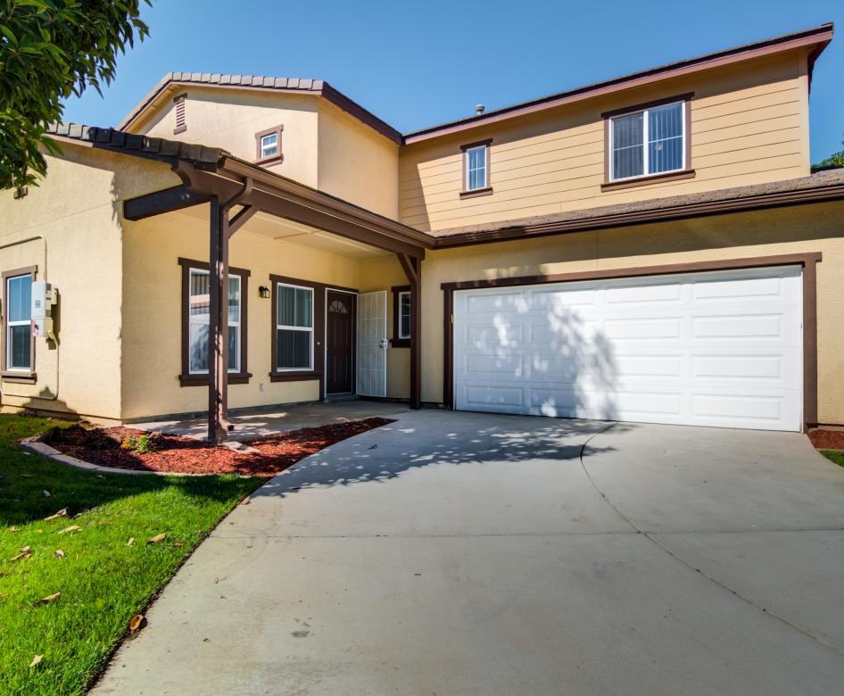 a house with a garage