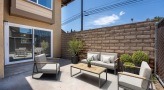 a spacious outdoor patio