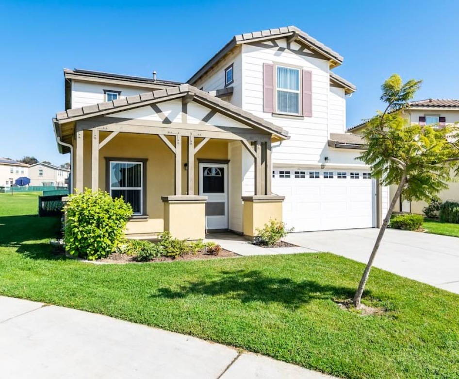 a house with a garage