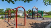 a playground with a slide