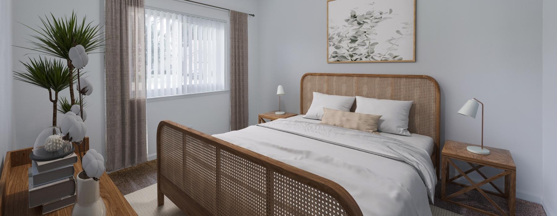 lighted bedroom