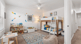 bedroom with colorful decor and furniture