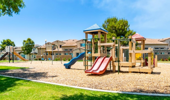 a playground in a park