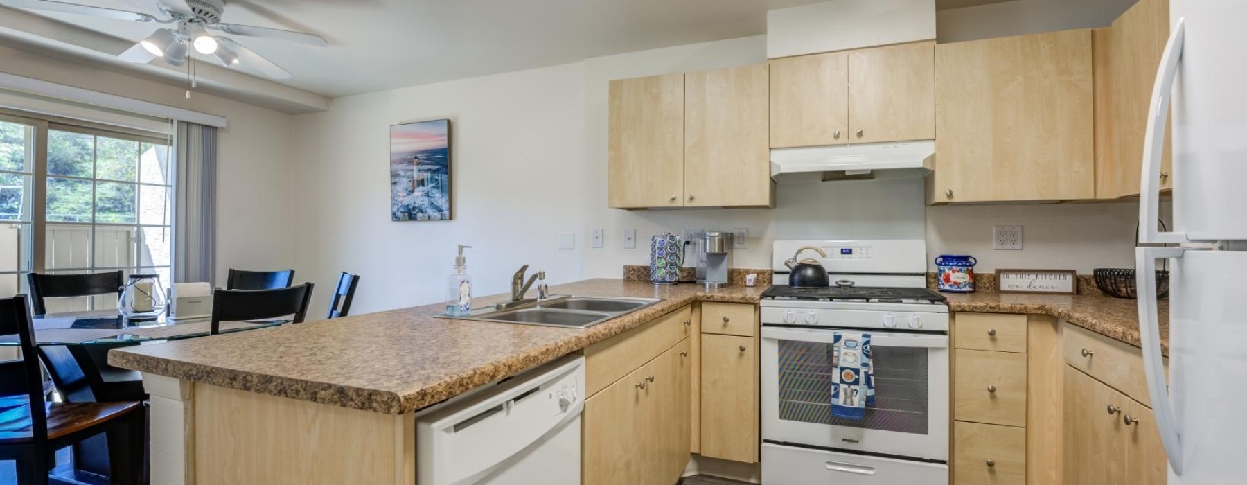 kitchen with wood cabinets