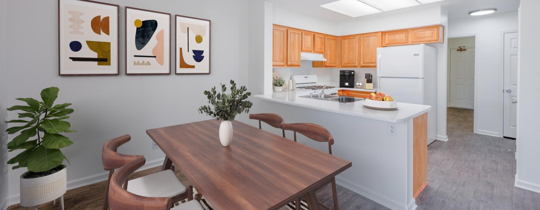 dining area next to kitchen