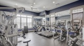 a gym with exercise equipment
