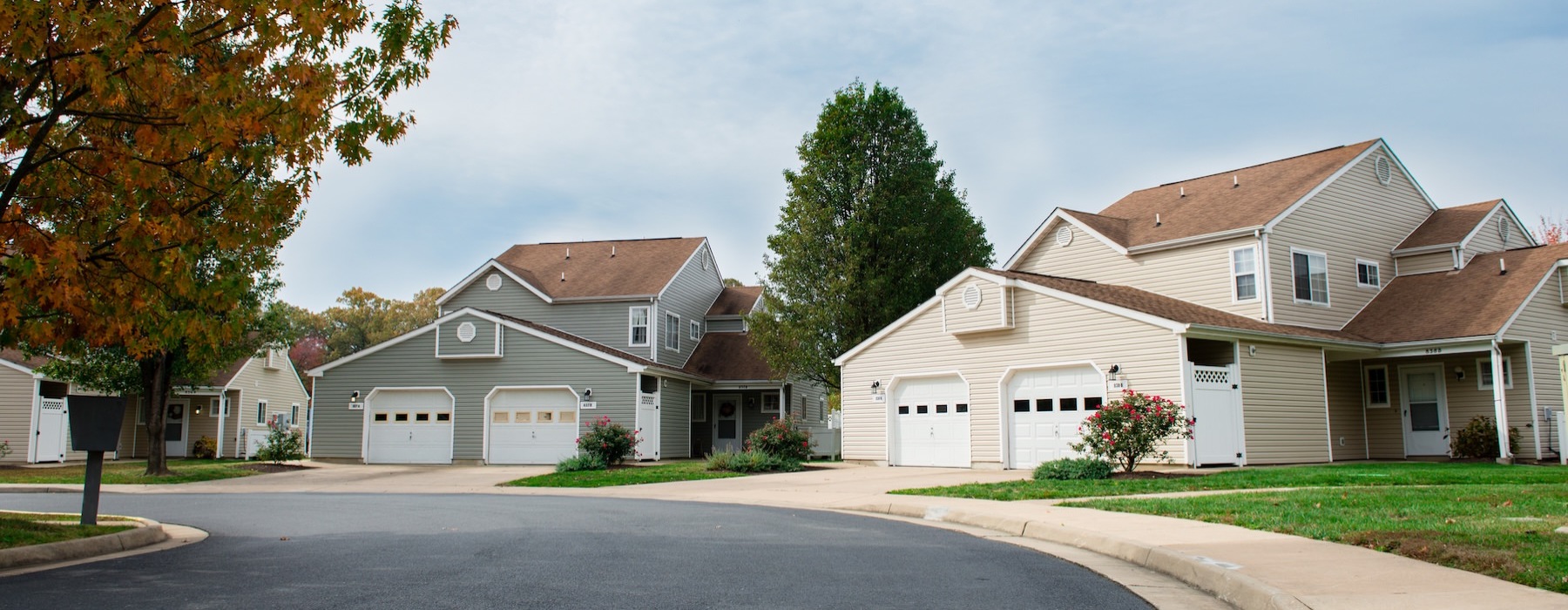 homes along a street
