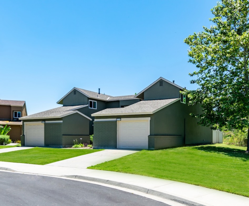 a house with a garage