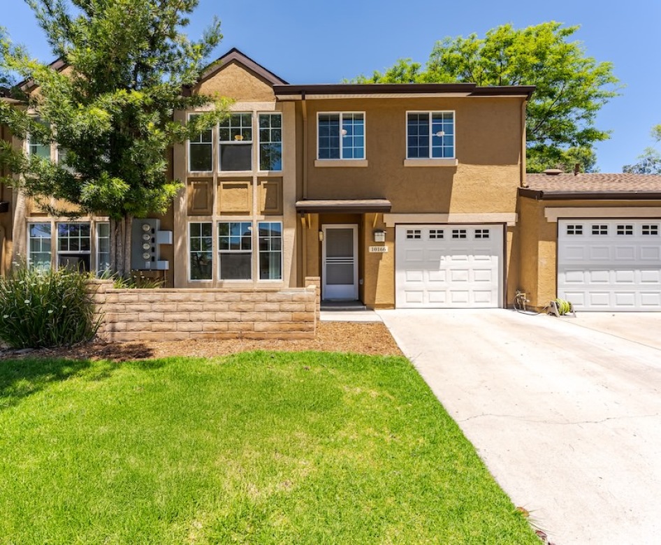 a house with a garage
