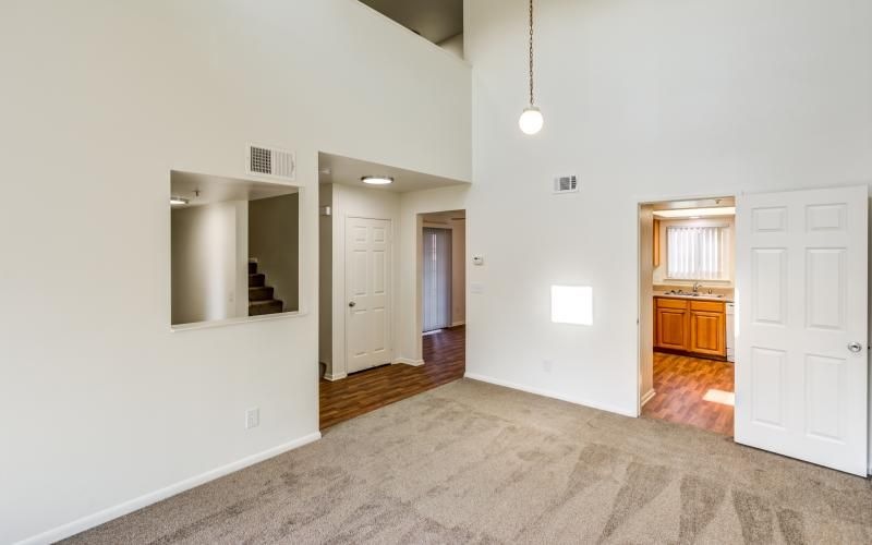 a room with white walls