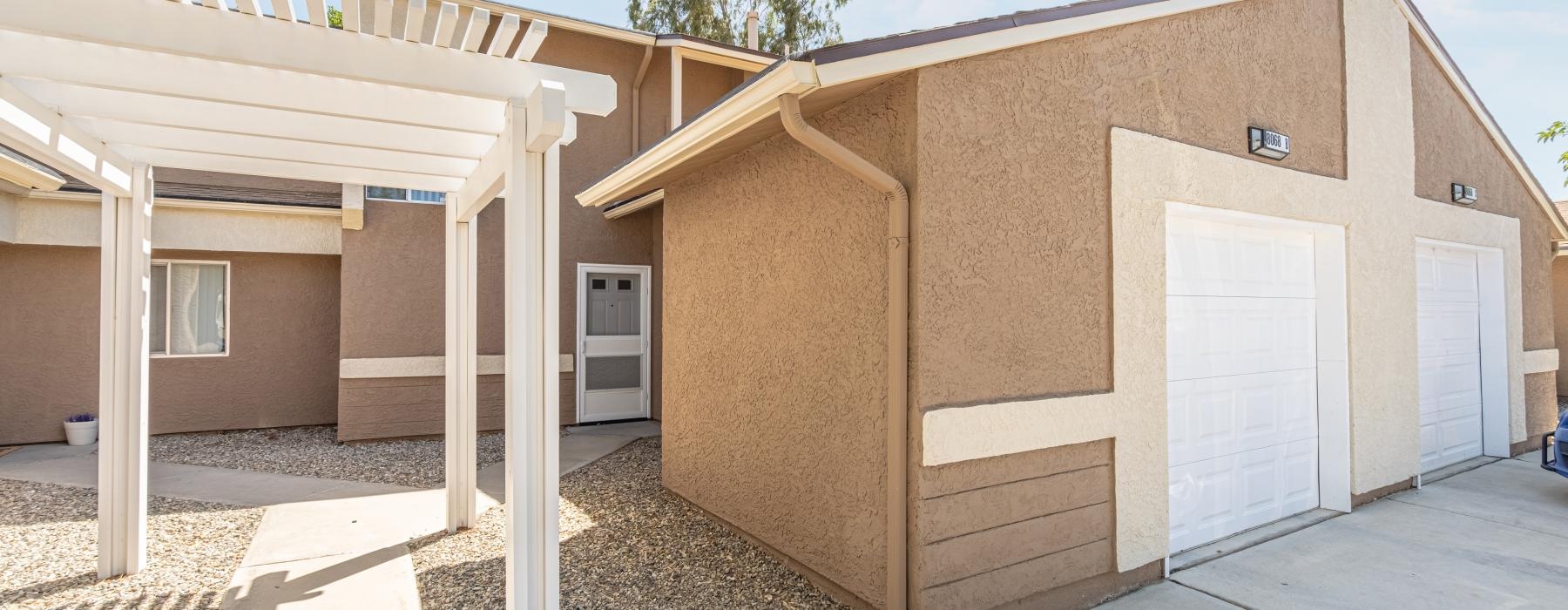 a house with a garage