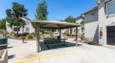 outdoor grill and covered picnic area